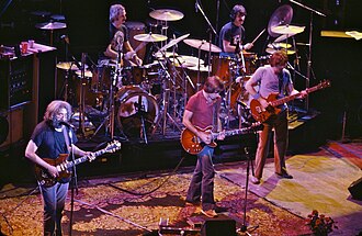 Jerry Garcia, Bill Kreutzmann, Bob Weir, Mickey Hart y Phil Lesh en 1980