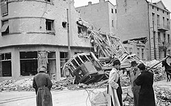 Daños causados por los bombardeos en Belgrado.
