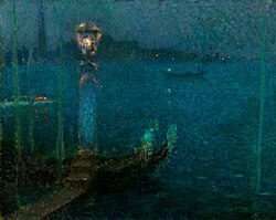 Vista nocturna de Venecia Noche azul de 1906