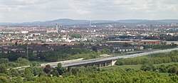 El canal Rin-Meno-Danubio en la proximidad de Núremberg