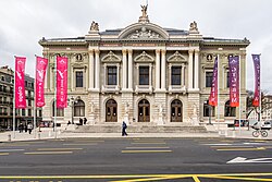 Fachada del Gran Teatro de Ginebra
