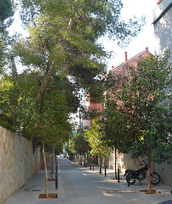 Vista del carrer de Musitu en el barrio de El Putxet