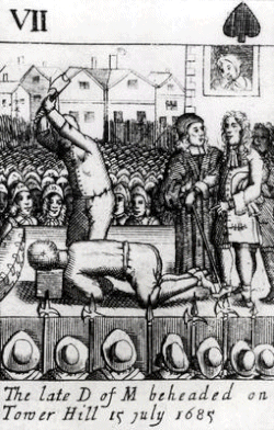 Antiguo grabado que ilustra una ejecución pública en el histórico emplazamiento de Tower Hill