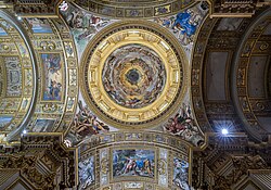 Fresco interior de la cúpula que representa la Gloria del Paraíso