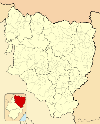 Mapa de ubicación del Pico Posets en la provincia de Huesca