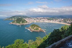Vistas de San Sebastián desde el Igueldo