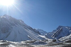 El Aconcagua en Argentina con 6962 m s. n. m.