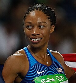 Fotografía de archivo que muestra a la atleta estadounidense Allyson Felix.