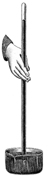 Esquema ilustrativo del experimento clásico de Torricelli con un tubo de mercurio