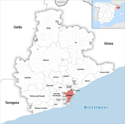 Representación gráfica y datos del partido judicial de Barcelona