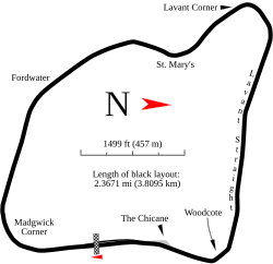 Tabla informativa del Circuito de Goodwood