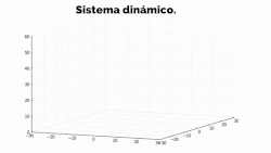 Animación computacional del Atractor de Lorenz como ejemplo de sistema dinámico con comportamiento caótico.
