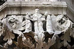 Capitel del Palacio Ducal de Venecia que representa a Aristóteles