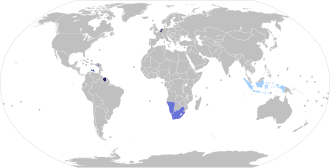 Mapa de naciones y territorios donde se habla neerlandés