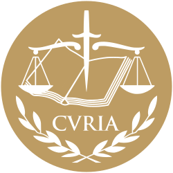 Emblema oficial del Tribunal de Justicia de la Unión Europea.