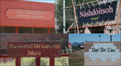 Letreros públicos escritos en idioma navajo