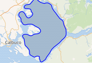 Mapa de localización del seno de Reloncaví en la Región de Los Lagos