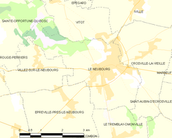 Representación cartográfica de Le Neubourg