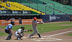 Partido de los Pericos de Puebla en la Liga Mexicana de Béisbol.