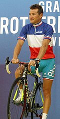 Voeckler con el maillot de campeón francés en 2010
