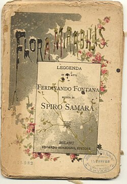 Portada del libreto original de Flora mirabilis de 1887.