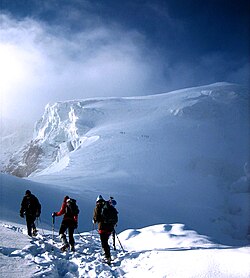 Grupo de montañistas en el Tirol