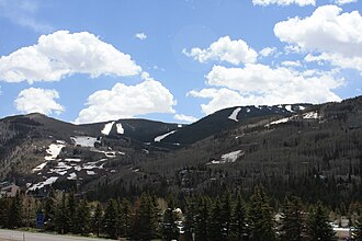 Paisaje montañoso de Vail durante el campeonato