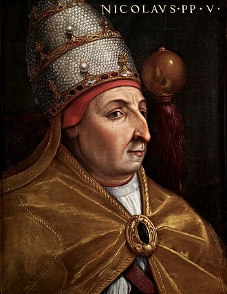 Retrato de Nicolás V atribuido a Cristofano dell'Altissimo