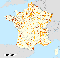 Mapa ilustrativo de las autopistas francesas en el año 2012