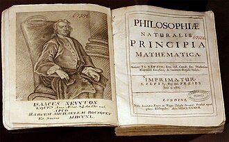 Portada de la obra de Isaac Newton, Principios de la filosofía natural.