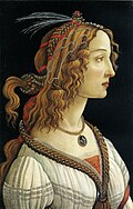 Retrato de una joven de Sandro Botticelli