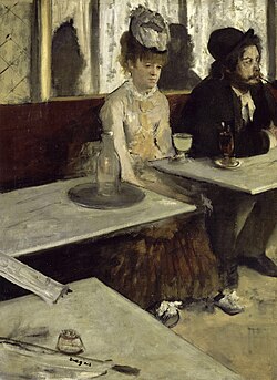 L'Absinthe, óleo sobre lienzo pintado por Edgar Degas en 1876