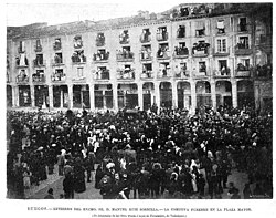 Entierro de Ruiz Zorrilla en Burgos