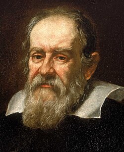 Retrato histórico de Galileo Galilei, figura clave en el desarrollo del principio de inercia.
