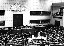 Primera sede de la Asamblea parlamentaria en Estrasburgo