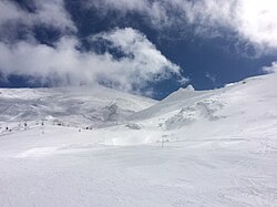 Pico del Veleta visto desde la parte alta del telesilla Borreguiles 1