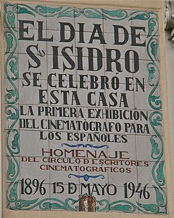 Homenaje a la primera proyección cinematográfica en Madrid