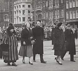 Miembros de la familia real en 1956