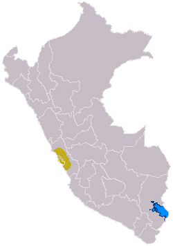 Mapa que muestra el área de extensión de la cultura Lima