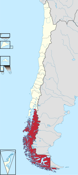 Ubicación de la Patagonia en Chile