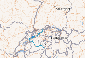 Mapa de localización del río Aar
