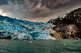 Glaciar Sarmiento de Gamboa en la isla Santa Inés