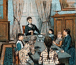 Caricatura histórica publicada en la revista danesa Punch en 1889.
