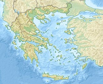 Mapa de la península del Peloponeso en Grecia