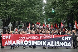 Manifestación de la CNT en Bilbao