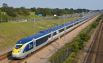 Esquema general y paradas de la red de alta velocidad Eurostar.