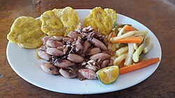 Calamar con patacones