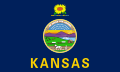 Escudo y bandera oficiales del estado de Kansas