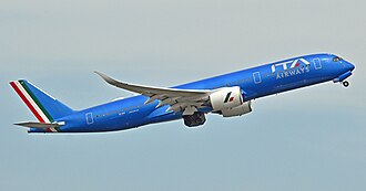 Avión Airbus de ITA Airways en pista