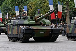 Vehículo blindado AMX-56 Leclerc perteneciente al Ejército de Tierra francés.